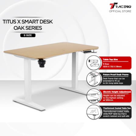 โต๊ะปรับระดับ TTRACING TITUS X SMART DESK 1.2M สี OAK_1